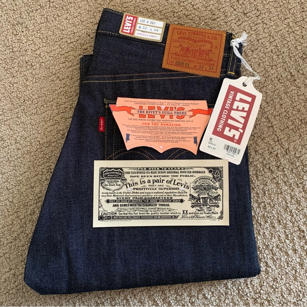 Levi’s 501 XX 1947 Vintage Clothing Made in Japan 32x34 selvedge denim